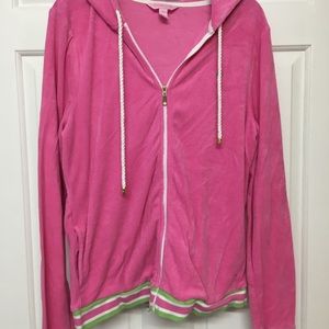 Lily Pulitzer Pink Terry Zip Up